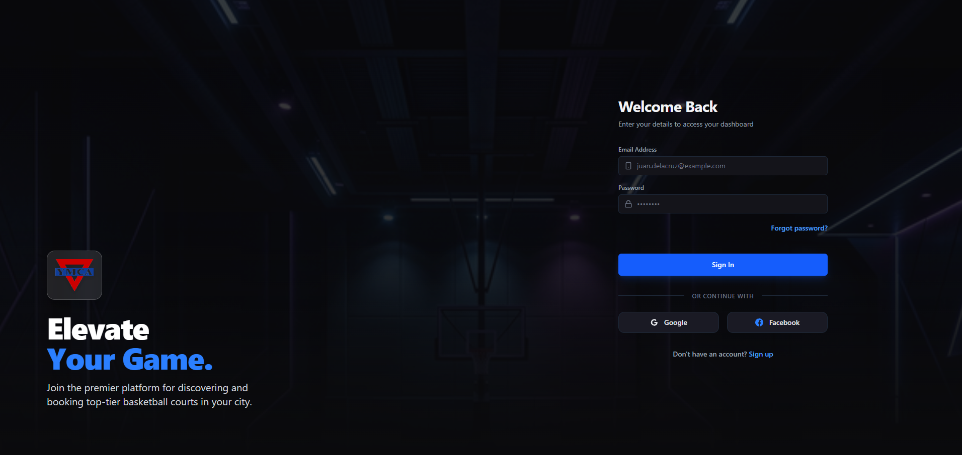 Hoops Booking App screenshot 1